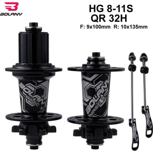 Bolany QR 32H Bike Hub Disc Brake 32 Holes 4 Sealed Bearing Aluminum Alloy Quick Release MTB Bicycle Hubs 8 9 10 11 Speed for HG