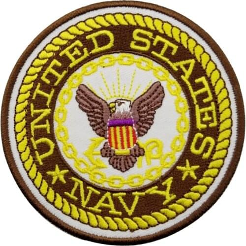US NAVY military patches Iron On Embroidery Rider Military Patches Cloth Stickers For Jacket Vest t-shirt Small Size Badges
