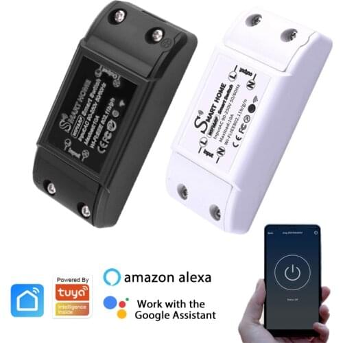 WiFi+RF 433 Remote Control DIY Switch For Tuya Smart life APP AC90-250V Smart Home Automation Work with Alexa Google Home
