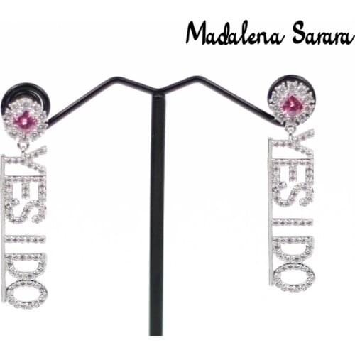 MADALENA SARARA 2021 Fashion Spring Irregular Personality Dangle Women Copper Earrings MD-0965247