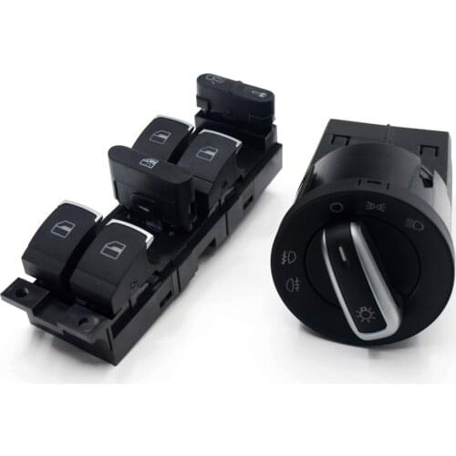 1J4959857D 1C0941531A Headlight Window Contorl Switch Button For VW 1999-2004 GTI Golf 4 Jetta MK4 BORA BEETLE Passat B5 B5.5
