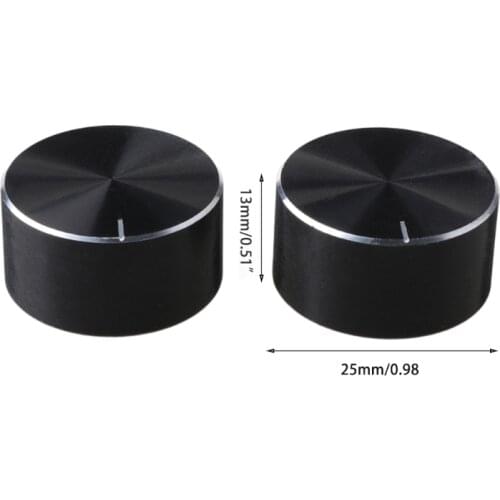 2Pcs 25x13mm D Axis Rotary Potentiometer Knob Encoder Volume Control For Speaker Amplifier Audio HiFi