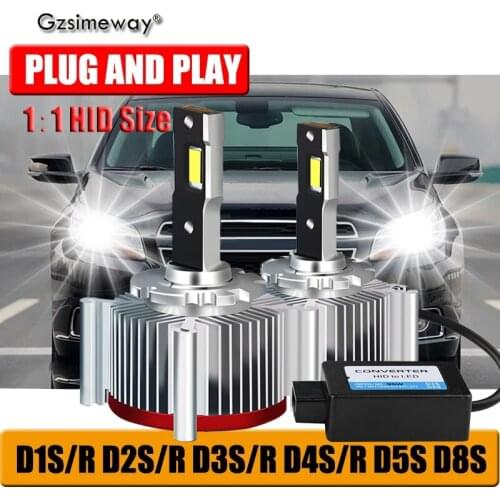 2PCS D2S LED Headlights HID D1S D3S D4S D5S D8S D1R D2R D3R D4R LED Auto Headlamp Lights 32000LM Two-sided CSP Chip 6000K Bulbs