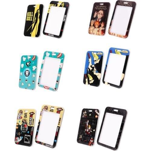 20pcs/lot BH1403 Blinghero Cartoon ID Card Holder Name Credit Card Holder Neck Strap Movie Card ID Holders Identity Badge