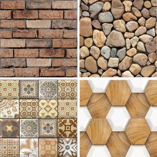 30*30cm 3D Stone Brick Wall Panel DIY Wallpaper Stickers Home Room Decor PVC Vinyl Art Waterproof Bathroom Decals