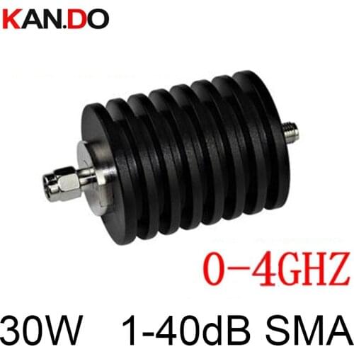 30W SMA attenuator DC-4Ghz 1-40DB option attenuation feeder connector RF COAXIAL jack 30W power Attenuator 4ghz attenuation