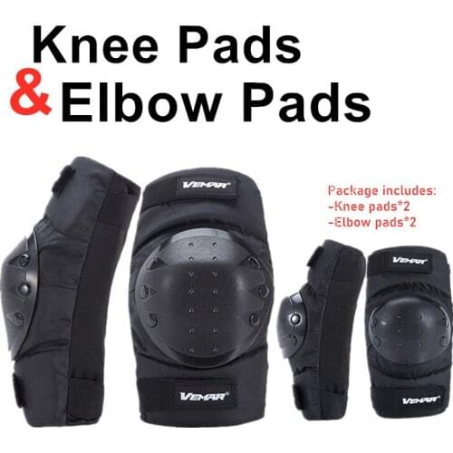 4pcs Set Anti-fall Knee Pads Elbow Pads Body Protection Gear for Skating Skiing Skateboard Downhill Bike Sport Safety Sportswear