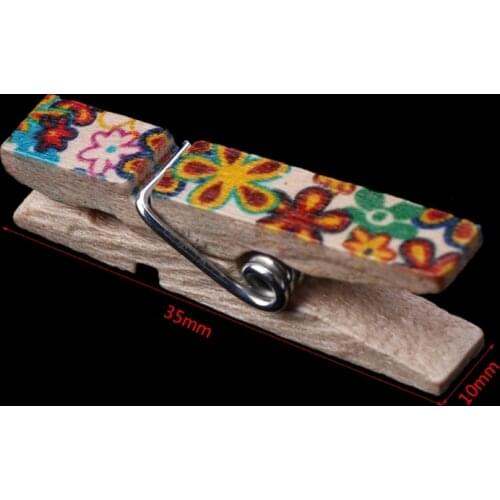 50pcs Durable Natural Wooden Clips For Photo Clothespins Laundry Pins DIY Craft P82D