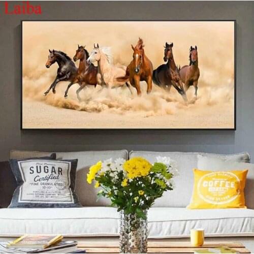 Diamond painting Modern art, galloping horse picture rhinestones embroidery diamond mosaic 5d cross stitch Home Wall Decor