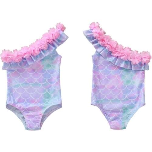 Kids Baby Fish Scale Swimwear Swimsuit Bikini Bathing Beachwear Beach Costume