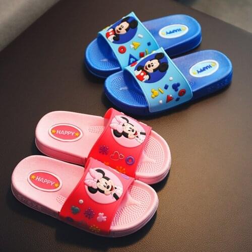 Disney childrens cartoon soft bottom non-slip boy girl sandals slippers