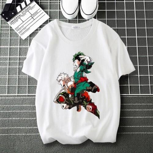 My Hero Academia Bakugo Katsuki LOGO Printed High flexibility T-Shirt O-Neck Short Sleeve Modal Unisex Shirts