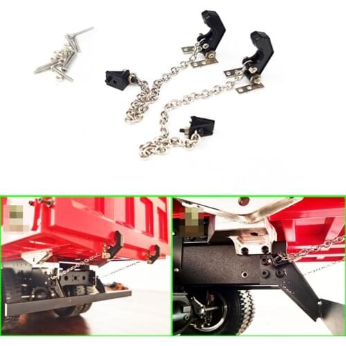 Cargo Box Metal Tail Hook for 1/14 Tamiya RC Truck Trailer Tipper Scania MAN Benz Actros Volvo Car Diy Parts