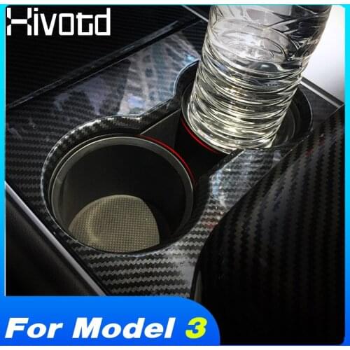 Hivotd For Tesla model 3 Accessories Car Water Cup holder ABS Multifunction Drinking Bottle Auto Supplies Adapter Interior Parts