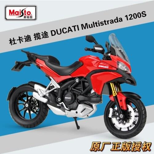Maisto 1:12 Ducati Multistrada 1200S Red Diecast Alloy Motorcycle Model Toy