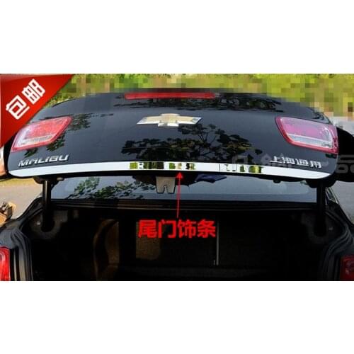 Tailgate Rear Door Bottom Cover Molding Trim Stainless Steel back door trim car Accessories for Chevrolet MALIBU 2012--2017