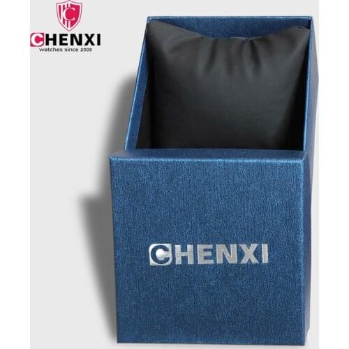 CHENXI Brand Original Watch Box High Quality Paper Dark Blue Wristwatch Gift Box