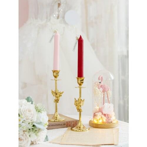 Angel Wings Candle Holder Gold Luxury Metal Garden Candle Holder Pillar Wedding Nordic Kerzenhalter Home Decoretion WE50ZT