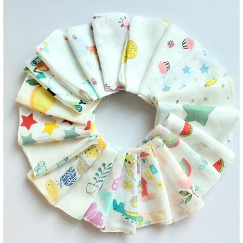 30x30cm 10Pcs/Pack Baby Muslin Face Washcloth Newborn Wipes Bibs Saliva Towel