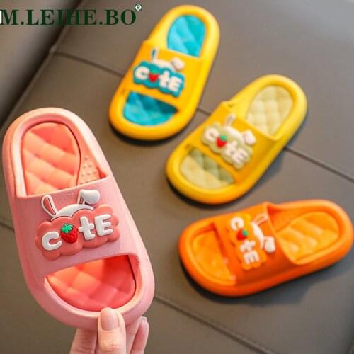 Cartoon Rabbit Cute Parent-child Non-slip for Boys Girls Kids Beach Shoes Baby Toddler Soft Indoor Slippers Children Indoor Shoe