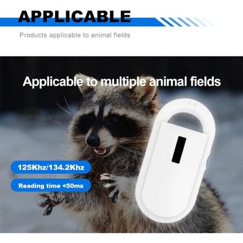 Pet ID Reader 134.2Khz Chip Transponder FDX-B Pet Scanner ISO11784/5 Animal RDID USB Dog Cat Horse Handheld Microchip Scanner