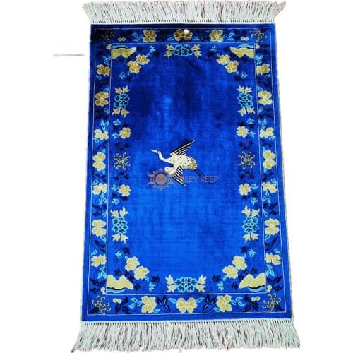 Seeykeep™ 2x3ft Silk Handknotted China Traditional Crane search Of Oz Motifs Rug With Navy Blue Backcolor -FC3016112