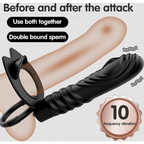 Sex Shop New Double Penetration Anal Plug Dildo Butt Plug Vibrator For Men Strap On Penis Vagina Plug Adult Sex Toys For Couples