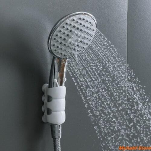 Silicone Shower Head Bracket Bathroom Supplies Shower Head Holder Rack Wall Mounted Suction Cup Bracket Bathroom Accessories