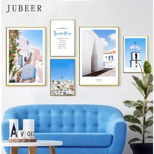Modern Minimalist Posters Nordic Greek Love Holy Place Combination Painting Landscape Living Room Decorative Painting Home Decor