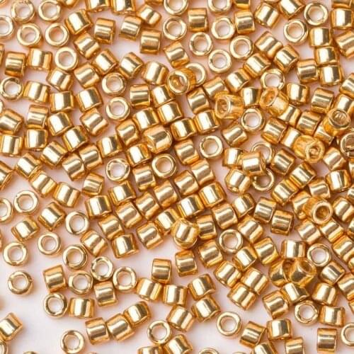 Taidian Galvanized Bright Gold Miyuki Delica Beads DB410 For Needle Work 3grams/lot 1.6x1.3mm 11/0 about 600 pieces