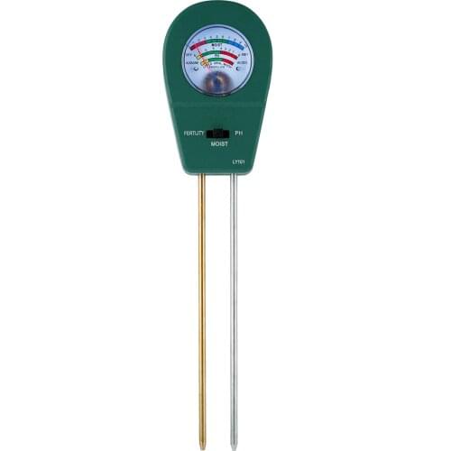 Soil pH Tester 3-in-1 Soil Meter with Moisture Fertility pH Meter Gardening Tool for Farm Lawn Indoor Outdoor No Battery Needed