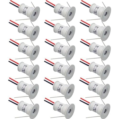 Silver Black White Shell LED Spotlight Dimmable 1W DC12V Downlight Recessed Ceiling Lamp Kitchen Cabinet Lights Staircase Light