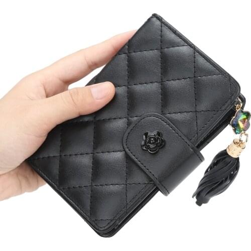 Women Short Wallets PU Leather Female Plaid Purses Nubuck Card Holder Wallet Fashion Woman Small Zipper Wallet With Coin Pu