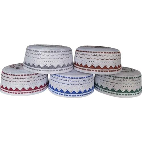 Winter Knitted Muslim Men Prayer Hats Warm Male Beanies Cap Islamic Ramadan Jewish Kippah Homme Hat Mens Wrap Head Cap