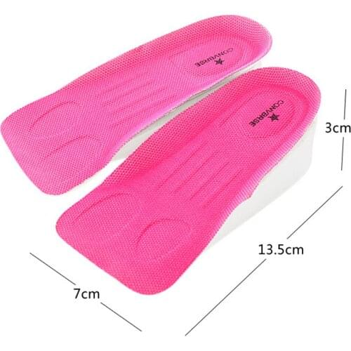 1 Pair Random Color Height Increase Shoes Insoles For Shoes Foam Rubber Taller Shoe Insert Concave Invisible Inner Shoe Soles