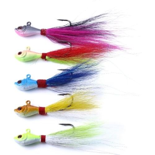 1Pcs Lead Head Jigs Fishing Lures Hard Bait 25G Hooks with Tied Hair Wobbler Pike Carp Peche Pesca Fishing Tackles