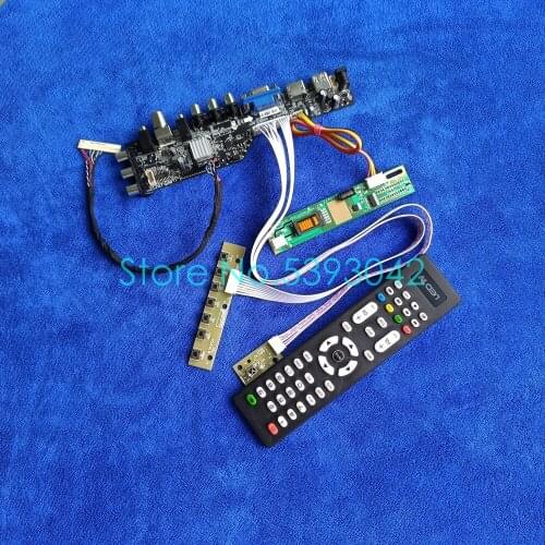 30 Pin LVDS Fit LTN150X6/LTN150XB/LTN150XG/LTN141XA/LTN141XB matrix DVB-T digital 1024*768 1CCFL drive board kit USB VGA AV