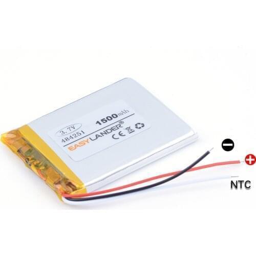 484251 3.7V 1500mAh Rechargeable li Polymer Battery For MP4 DVR TELECT C430 GPS navigator KOBO E-BOOK 504251 504050 power bank