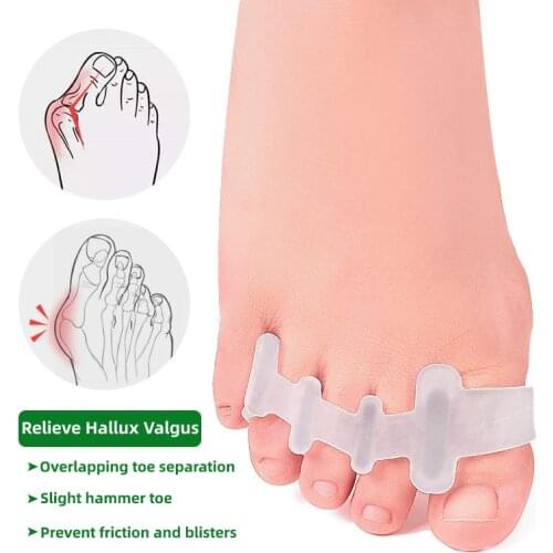 6pcs=3pairs Finger Silicone Toe Separator Bunion Adjuster Foot Care Hallux Valgus Corrector Straightener Orthopedic Pedicure
