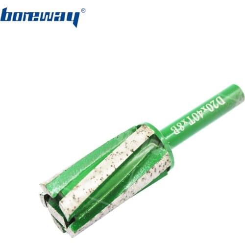 Boreway Supply A Piece of D20x40Tx8B CNC Stone Diamond Engraving Bits With Shank And Strength Bottom For Granite Blind Hole