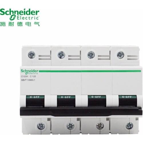 Schneider electric High power Circuit Breaker C120H 4p C type 63A 80A 100A 125A 10kA A9N19803 /11/19/27