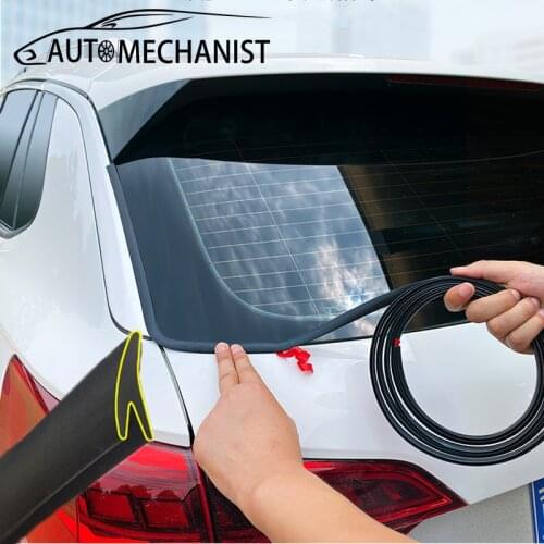 Car V Shape Rubber Seal Strip Universal Auto Rubber Sealing Strips for Hatchback SUV Window Sealant Weatherstrip Car Accessories