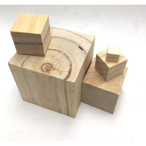 Free shipping! 2"(50mm)5cm diy wood cubes DIY Unfinished Square Wood Cubes Blocks Beads For Decoration