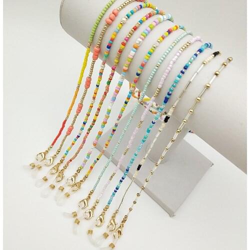 Fashion Reading Glasses Chain Retro Beads Eyeglass Sunglasses Spectacle Cord Neck Strap String Mask Chain Eye wear