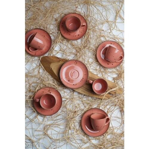 Elegant Porcelain Coffee Cup Set of 12 Luxury Cup and Saucers Plate Set High Quality Turkish Coffee Espresso Tea Cup with Saucer