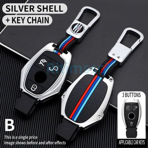 Car Key Case Cover Key Bag For Mercedes Benz A B C S Class AMG GLA CLA GLC W176 W221 W204 W205 Accessories Holder Shell Keychain