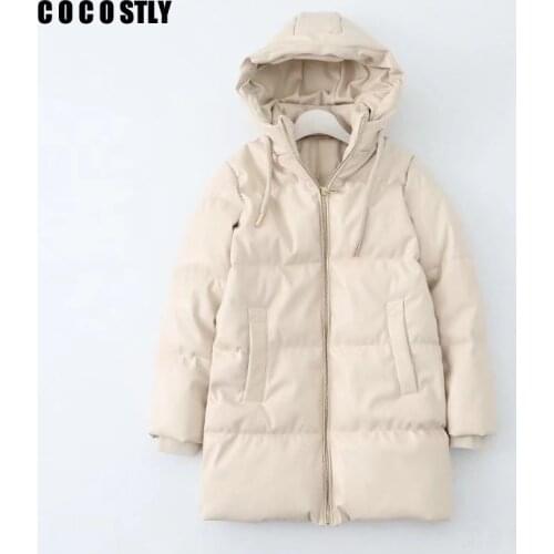COCOSTLY Women's Leather Down Jackets