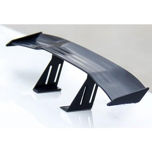 Car Tail Wing Styling Decor Model Carbon Fiber Twill Look Lightweight Tiny Mini Racing Rear Small Wing Spoiler Decoration