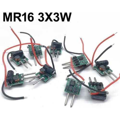 10pcs 3X3W LED MR16 driver, 3*3W transformer power supply for MR16 12V lamp, power 3pcs 3W LED high power lamp