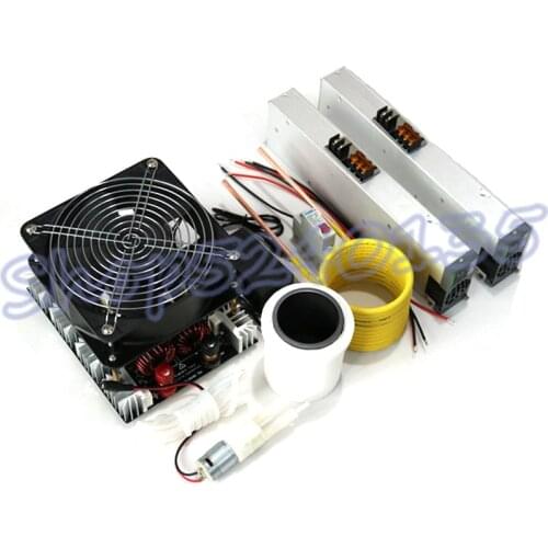 4000W ZVS Induction Heater High frequency Induction Heating PCB Board Melted Metal + Coil Mayitr+Pump+crucible+power supply